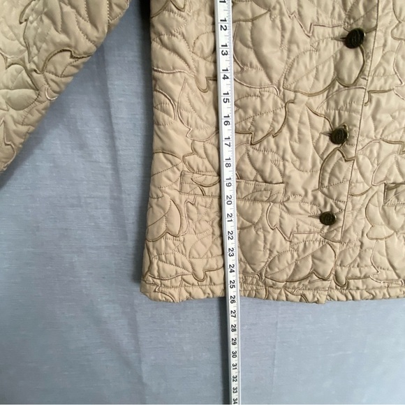 Northern Reflections Quilted Jacket Embroidered Leaf Design Size Small Pockets - Picture 9 of 9